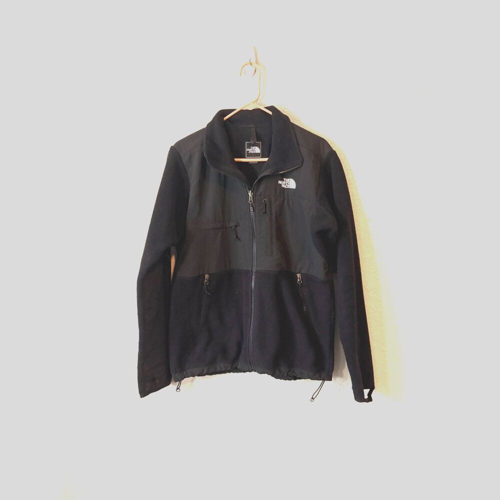 The North Face Men's fleece nylon jacket Size Small Black Recycled Polar Tec